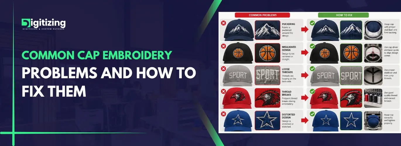 Common cap embroidery problems and how to fix them
