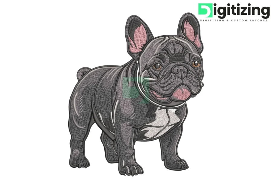 French Bulldog Embroidery Digitizing