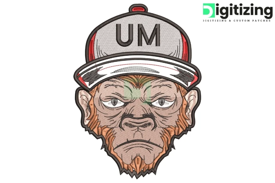 Monkey Embroidery Digitizing